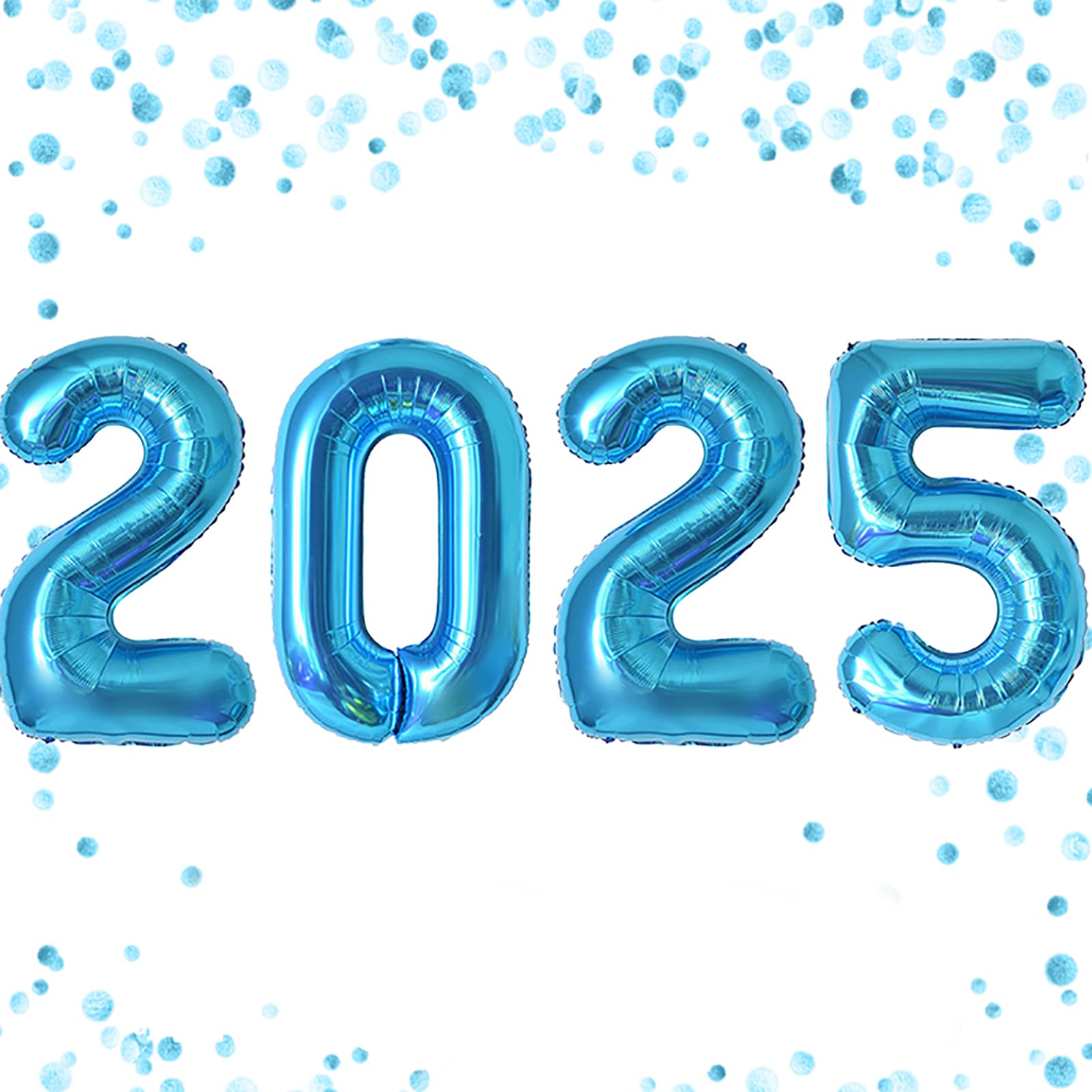 Giant Number 20 25 Balloons Metallic Foil 40 Inch Mylar Balloons for 20th 25th Birthday Decorations Blue Anniversary Party Supplies for Women Men