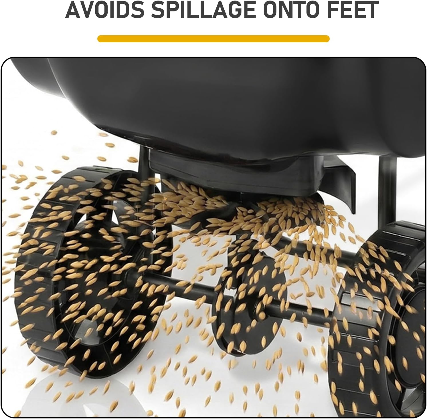 Broadcast Spreader 70 lbs Capacity, Walk Behind Push Spreader with 15-Level Adjustment, All Terrain Pneumatic Tires 8 Inch, Lawn Spreader for Seed Fertilizer Ice Melt, Heavy Duty Spreader