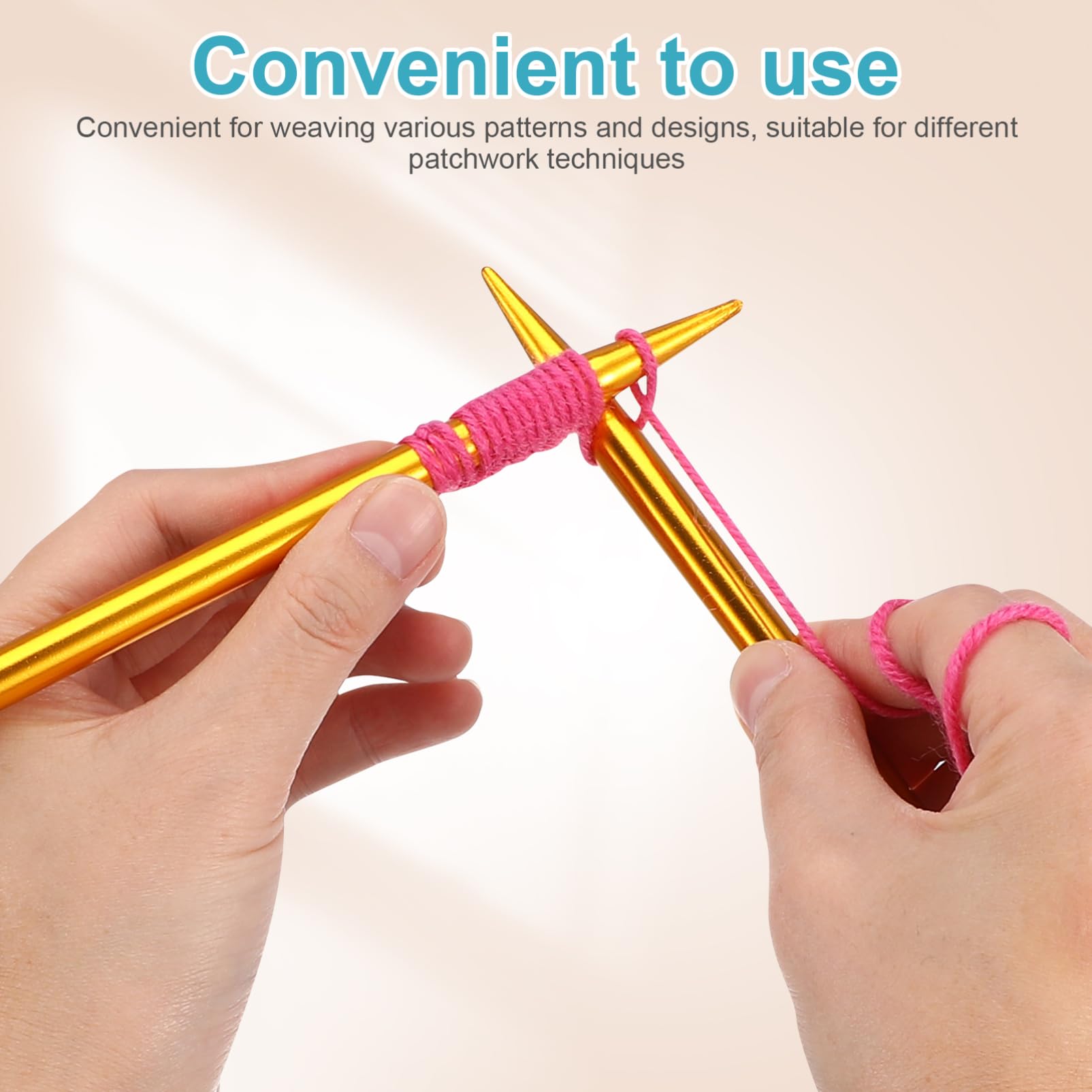 Toyvian Agujas de Tejer de Aluminio de Colores de Agujas Sola Punta para Principiantes Proyectos de Bricolaje y Manualidades para Tejer Muñecas y Patrones