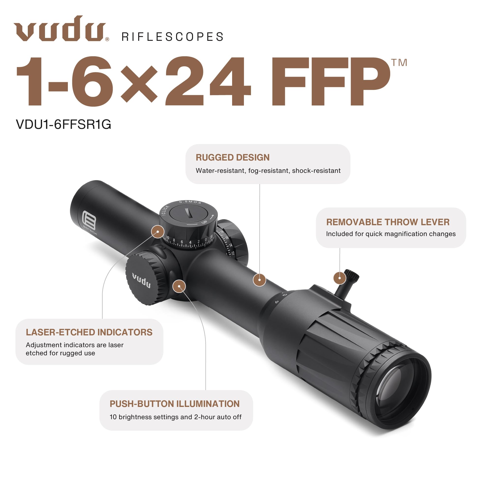 Amazon.com : EOTECH Vudu 1-6x24mm Precision Rifle Scope : Sports