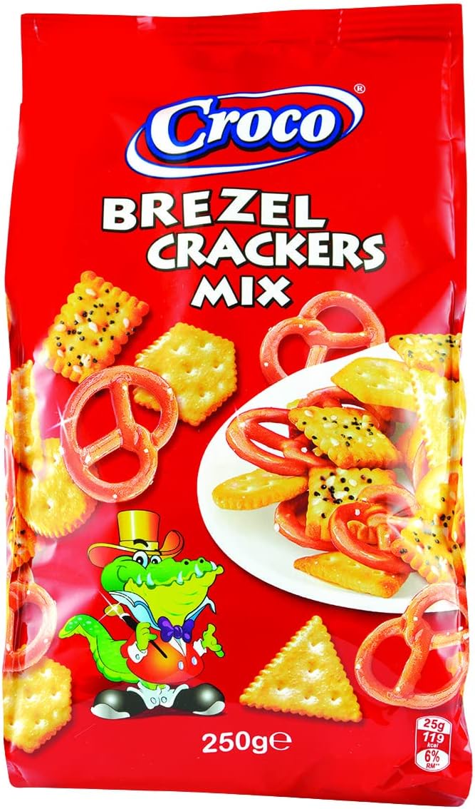 - Brezel Mix Crackers 250G | Bagel chips| Pretzels | Snacks | Premium Baked crackers | Imported snacks (Brezel Mix Crackers 250G)