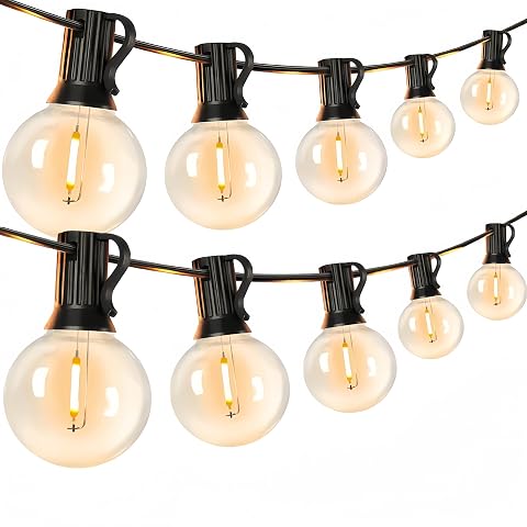 Guirnalda Luces Exterior 60M, IP45 Impermeables,100+4 Bombillas Irrompible | Luces Led Exterior Conectable, Iluminacion Lampadas Enchufe, 2700K Blanco Cálido para Jardín, Patio, Fiesta, Boda
