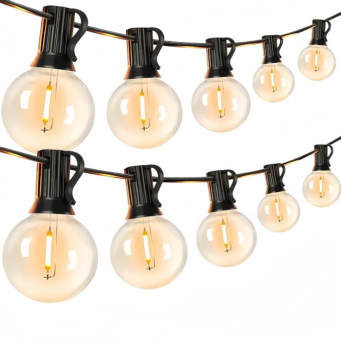 Guirnalda de Luces LED Exterior 60M con 100+4 Bombillas Irrompibles