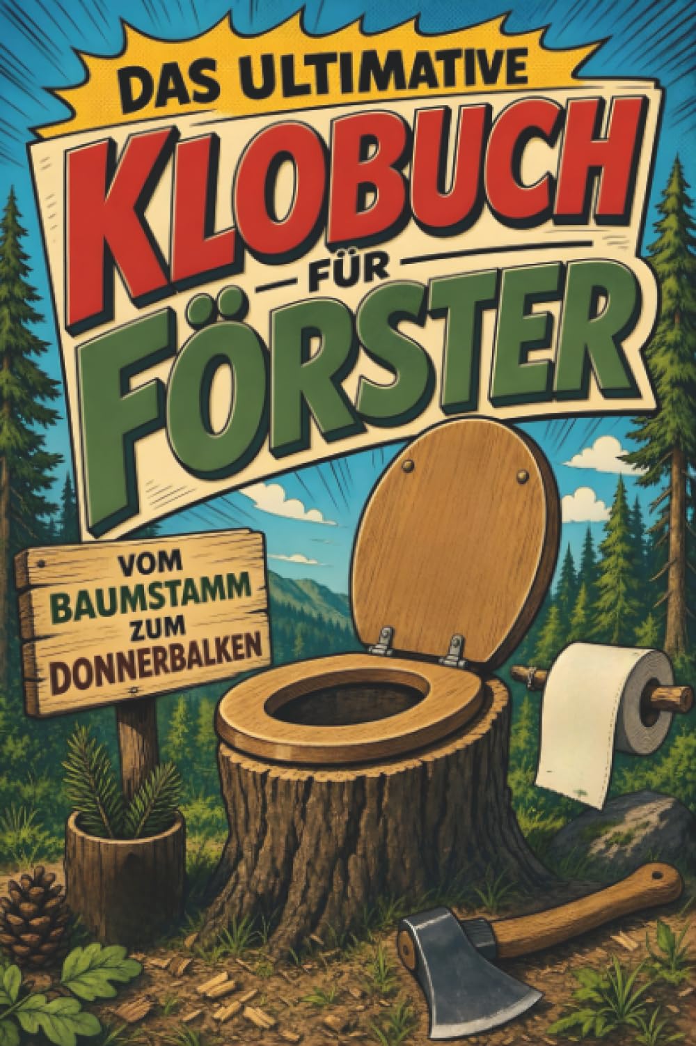 Das ultimative Klobuch für Förster: Vom Baumstamm zum Donnerbalken. Lustiges Geschenk für Jäger, Wald und Motorsäge