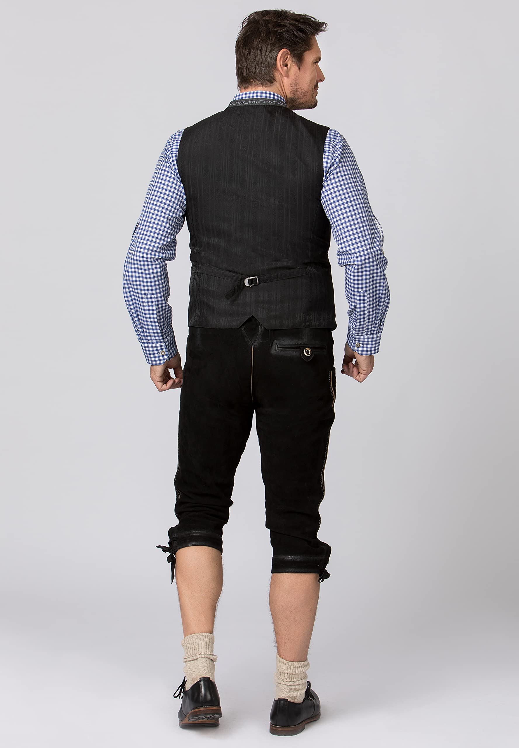 Stockerpoint Herren Trachtenweste Lorenzo I Größen 46-64 I Traditionelle & hochwertige Weste mit verstellbarem Riegel I Perfekt für Trachten & Festlichkeiten
