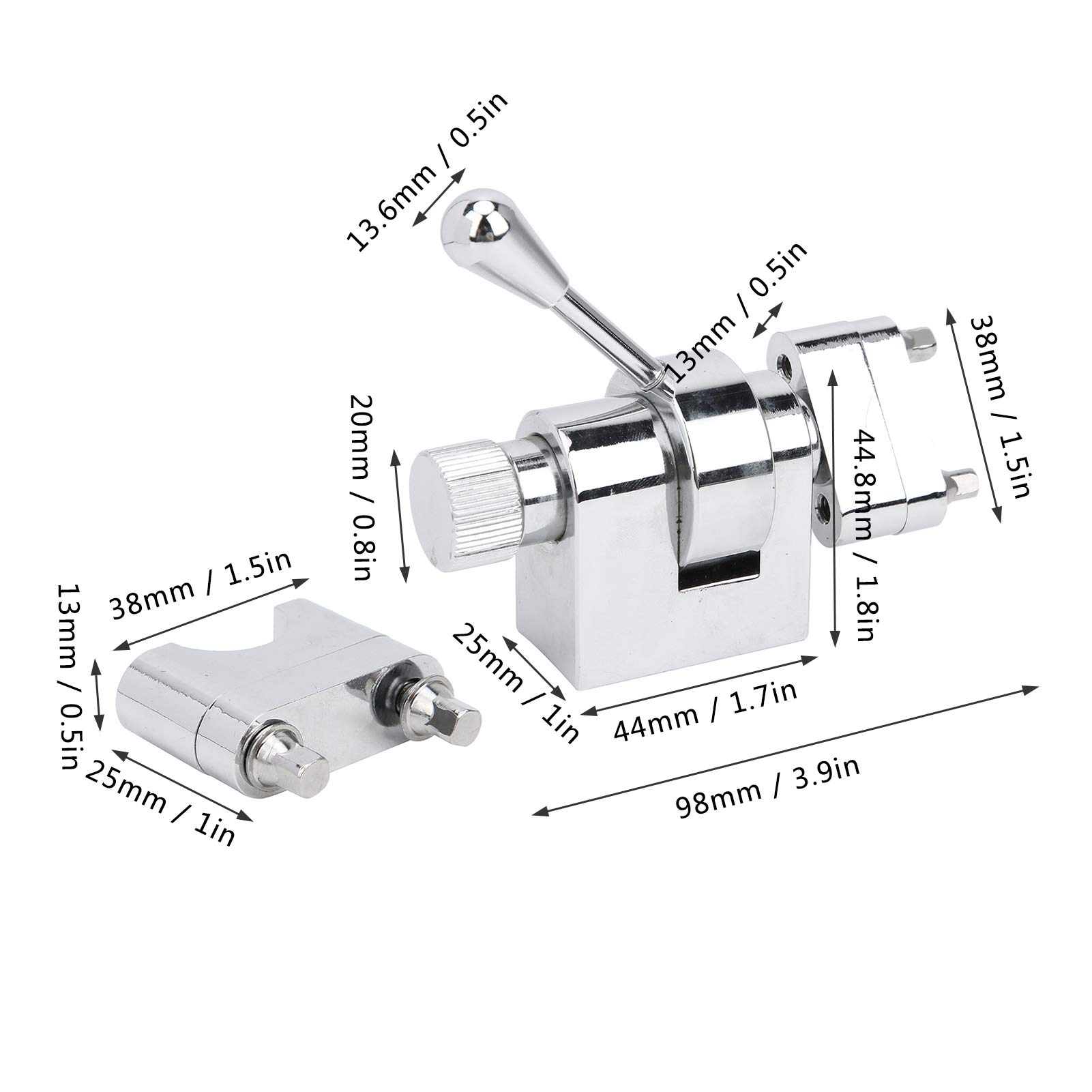 SEAFRONT Filtro in Metallo Resistente Argento Filtro per Rullante con Viti di Montaggio della Testa del Filtro Accessori per Strumenti a Percussione Lega di Zinco
