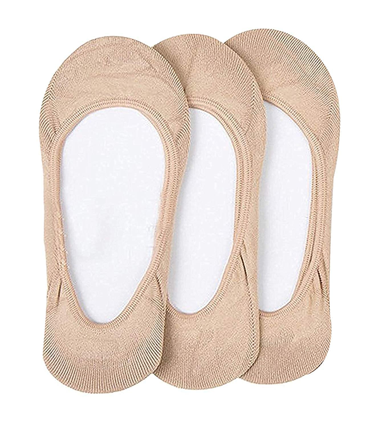 RAMANUJA Women's Cotton Hidden Loafer Invisible No Show Liners Socks Set of 3 Free Size (Skincolor)-image-13