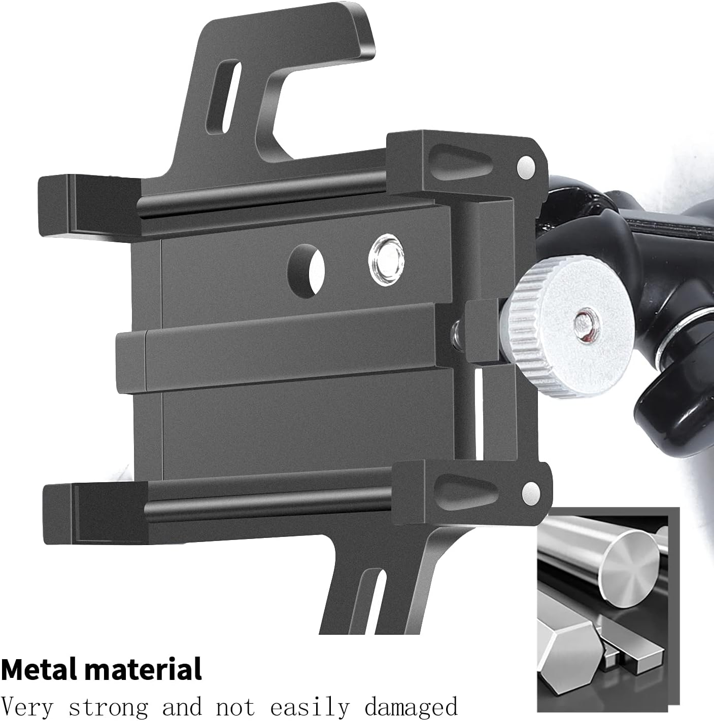 Hoolcar for JL A Pillar Grab Handle Cell Phone Holder Adjustable Anti-Shake Stabilizer Phone Mount for 2018-2021 Jeep Wrangler JL JLU & Gladiator JT