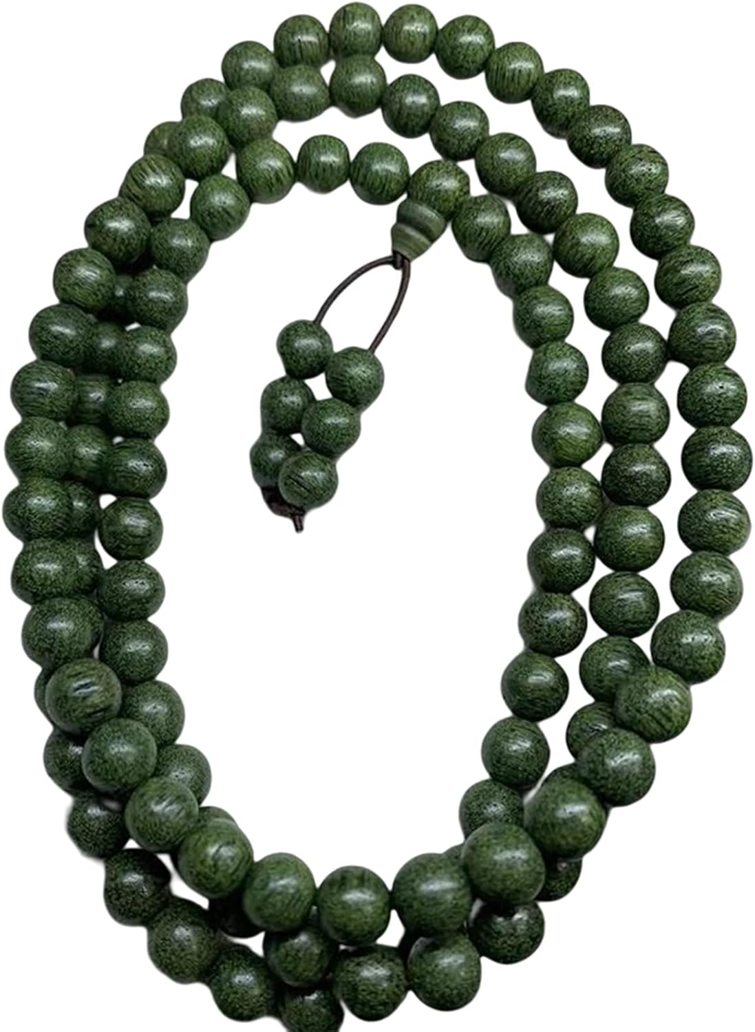 JAJAFOOK Mala Bead Bracelet 108 Beads 12 Beads Prayer Meditation Sandalwood Green Wood Elastic 20mm*12beads