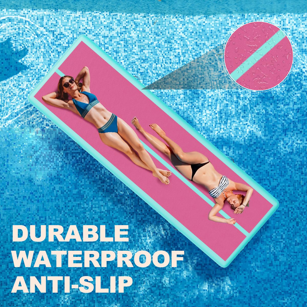 tapis de gymnastique 20cm Haut Tapis Entraînement epais 3 M Tapis de Gym Gonflable Piste Gonflable Gymnastique Tumbling Gymnastique avec Pomp a air