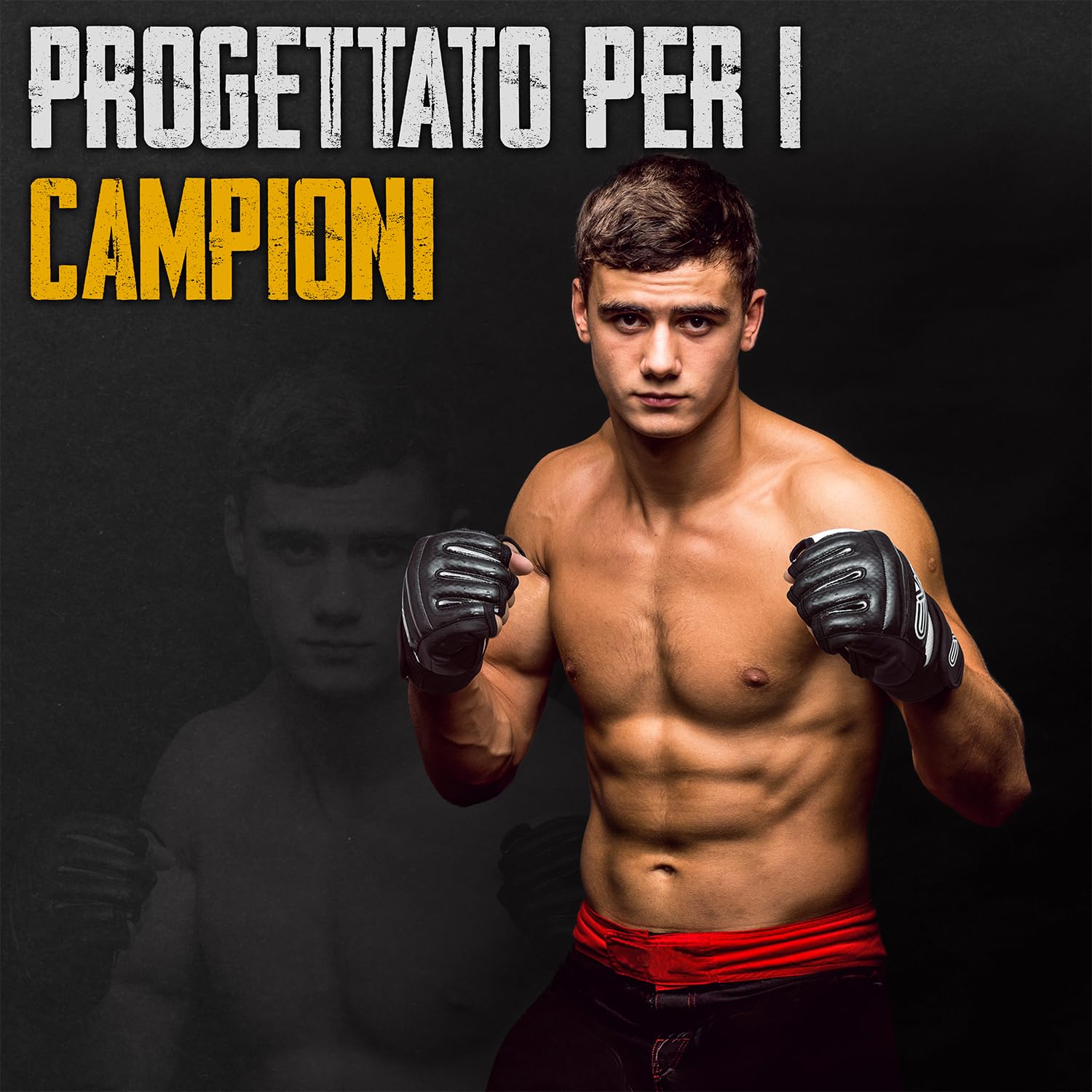 Evo Pelle Corpo Gel Guanti MMA Sacco da Box Arti Marziali Karate Guantone