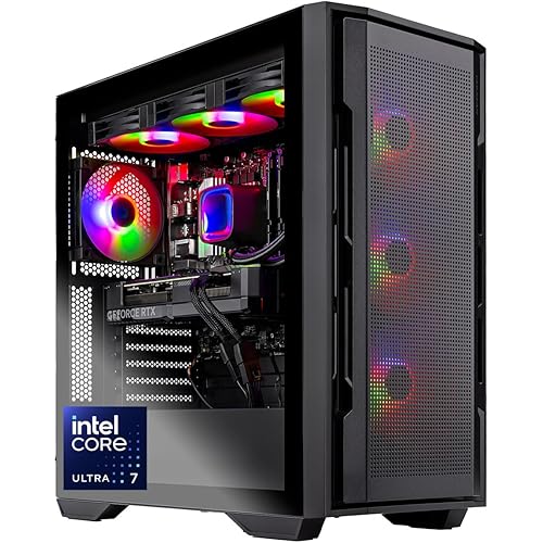 Skytech Gaming Rampage Gaming PC, Intel Ultra 7 265F 5.2GHz, NVIDIA RTX 5060 Ti, 1TB Gen4 NVMe SSD, 32GB DDR5 RAM 6000, 850W Gold ATX 3 PSU, 360 ARGB AIO, Wi-Fi, Win 11, Desktop