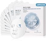Masque visage raffermissant avec acide hyaluronique & Peptides, 10 Packs anti-rides, anti-âge, collagène, hydratant & Masque de feuille raffermissante : soins visage pour tous les types de peau