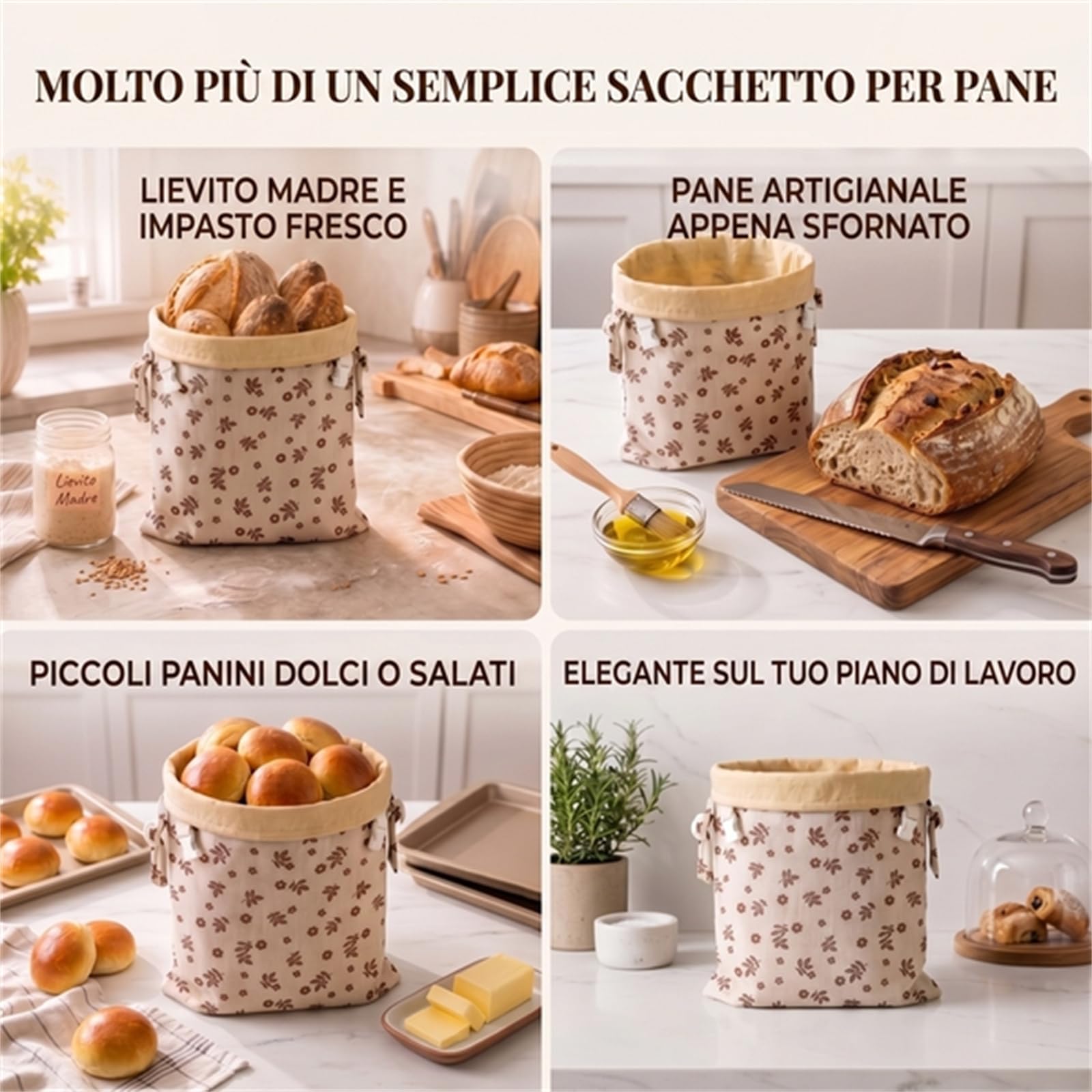 Casa di Rosa Sacchetti Pane Riutilizzabili