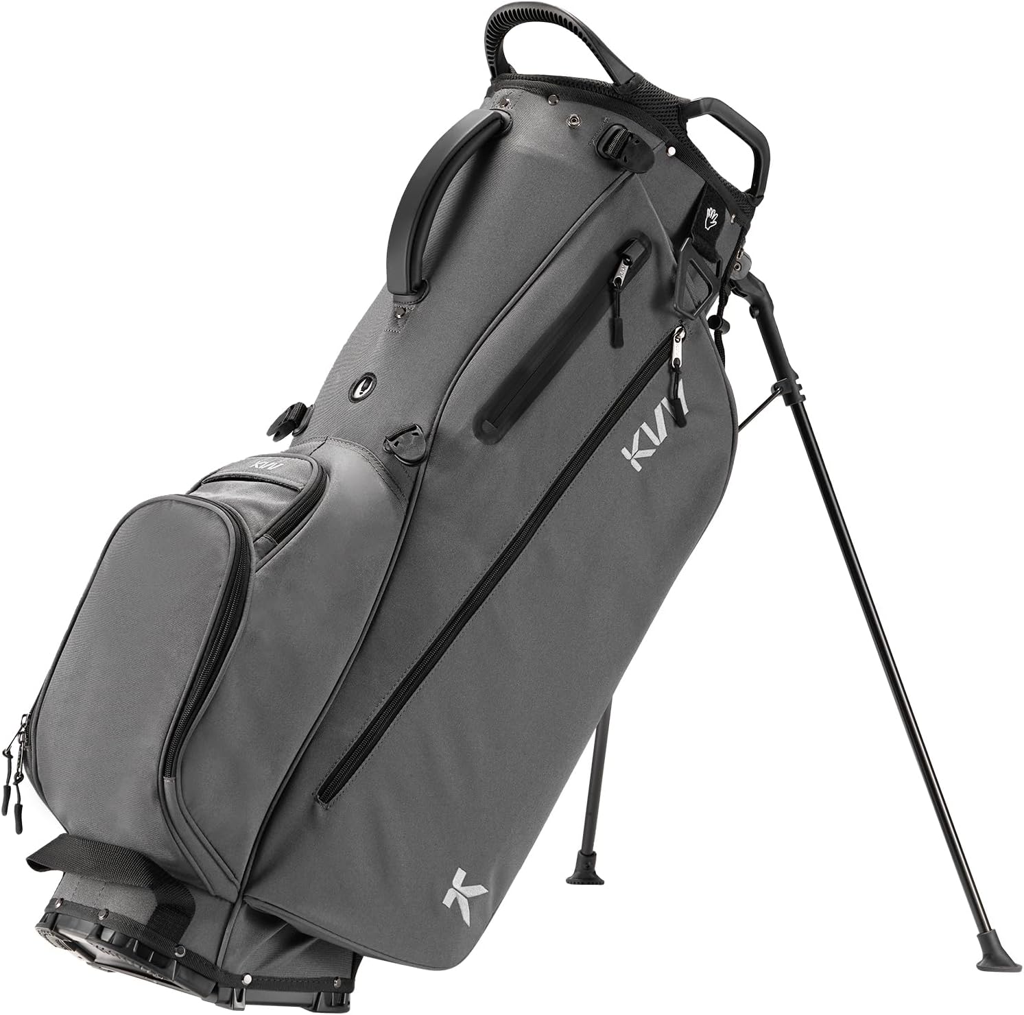 - Lightweight Golf Stand Bag with 7 Way Full-Length Dividers, 5 Zippered Pockets, Automatically Adjustable Dual Straps，Elegant Design
