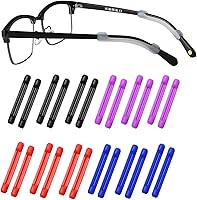 Vista 8 de lvvfit Lentes de silicona suave con puntas de patillas para niños y adultos, retenedores elásticos antideslizantes para lentes de sol, lentes