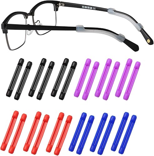 Miniatura 9 de lvvfit Lentes de silicona suave con puntas de patillas para niños y adultos, retenedores elásticos antideslizantes para lentes de sol, lentes de