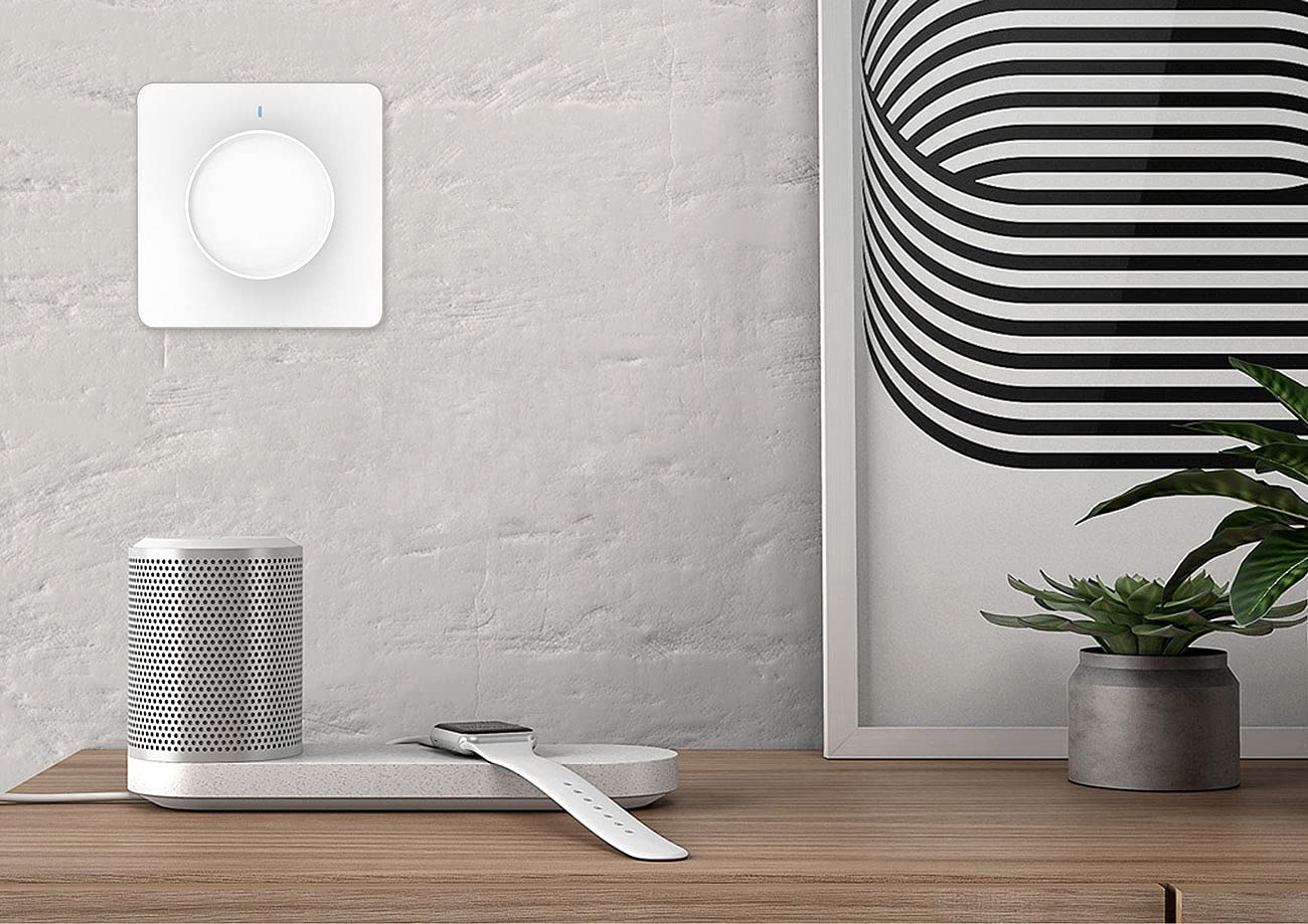 Luminea Home Control Dimmer: 2er-Set WLAN-Unterputz-Lichtschalter mit Dreh- & Drück-Funktion, App (WLAN Dimmer, LED Alexa, Decke)