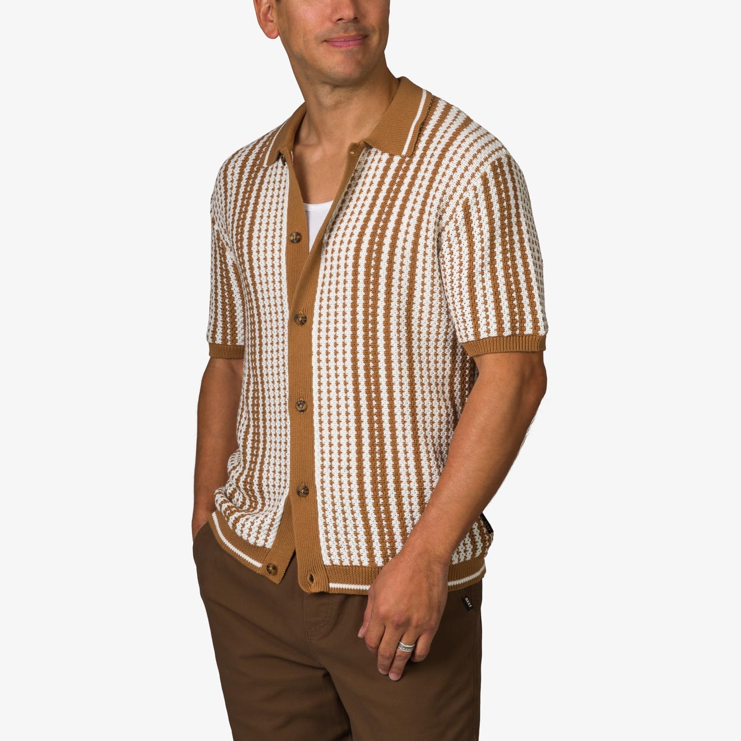 Reef Men Reef Cabana Short Sleeve Button Down Sweater Knit - Image 2