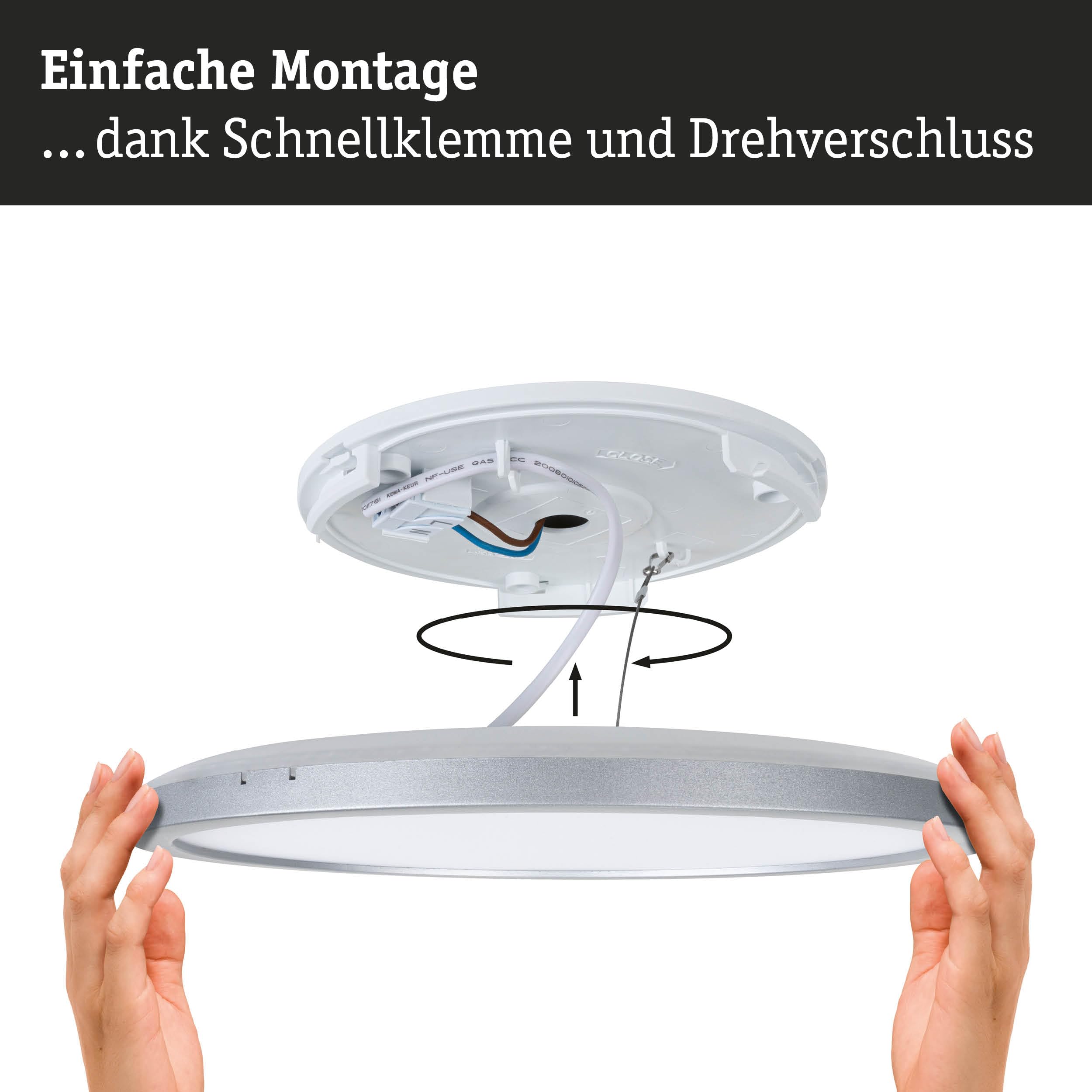 Paulmann 71192 Panel Atria Shine SepSwitch 32W TunW RGB 400mm Weiß Kunststoff