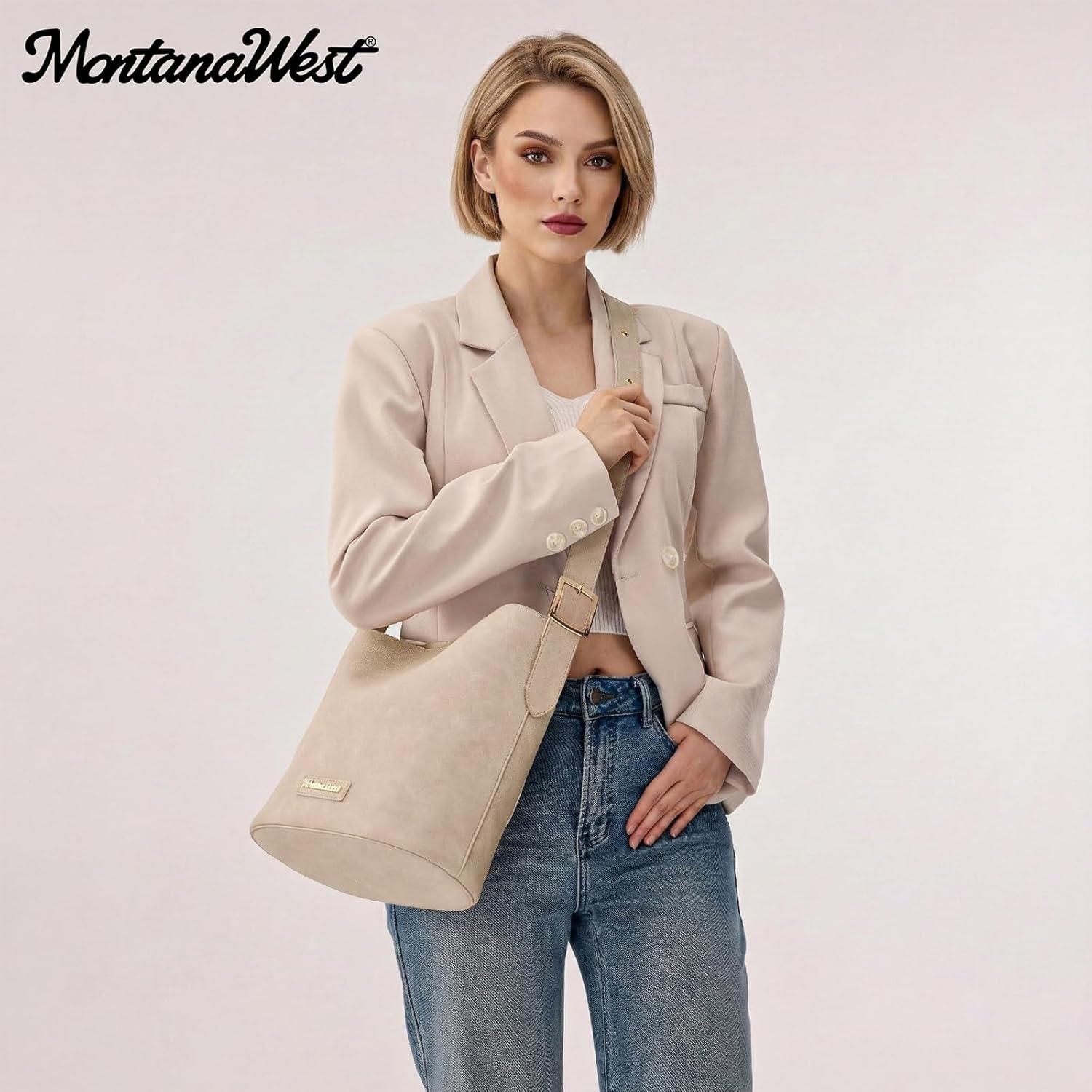 Montana West Medium Hobo Bags for Women with Coin Purse, Soft PU Leather Bucket Shoulder Ladies Handbag with Adjustable Strap - Image 3