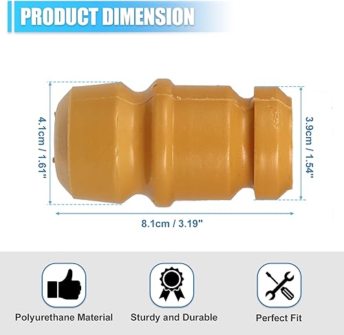 Miniatura 4 de X AUTOHAUX 52004295 Resorte helicoidal delantero para tope de tope de parachoques suspensión superior apto para Jeep Cherokee 1994-2001, paquete de 2