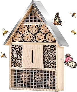 THE WHITE SHOP Wooden Mason Insect Bee Butterfly House