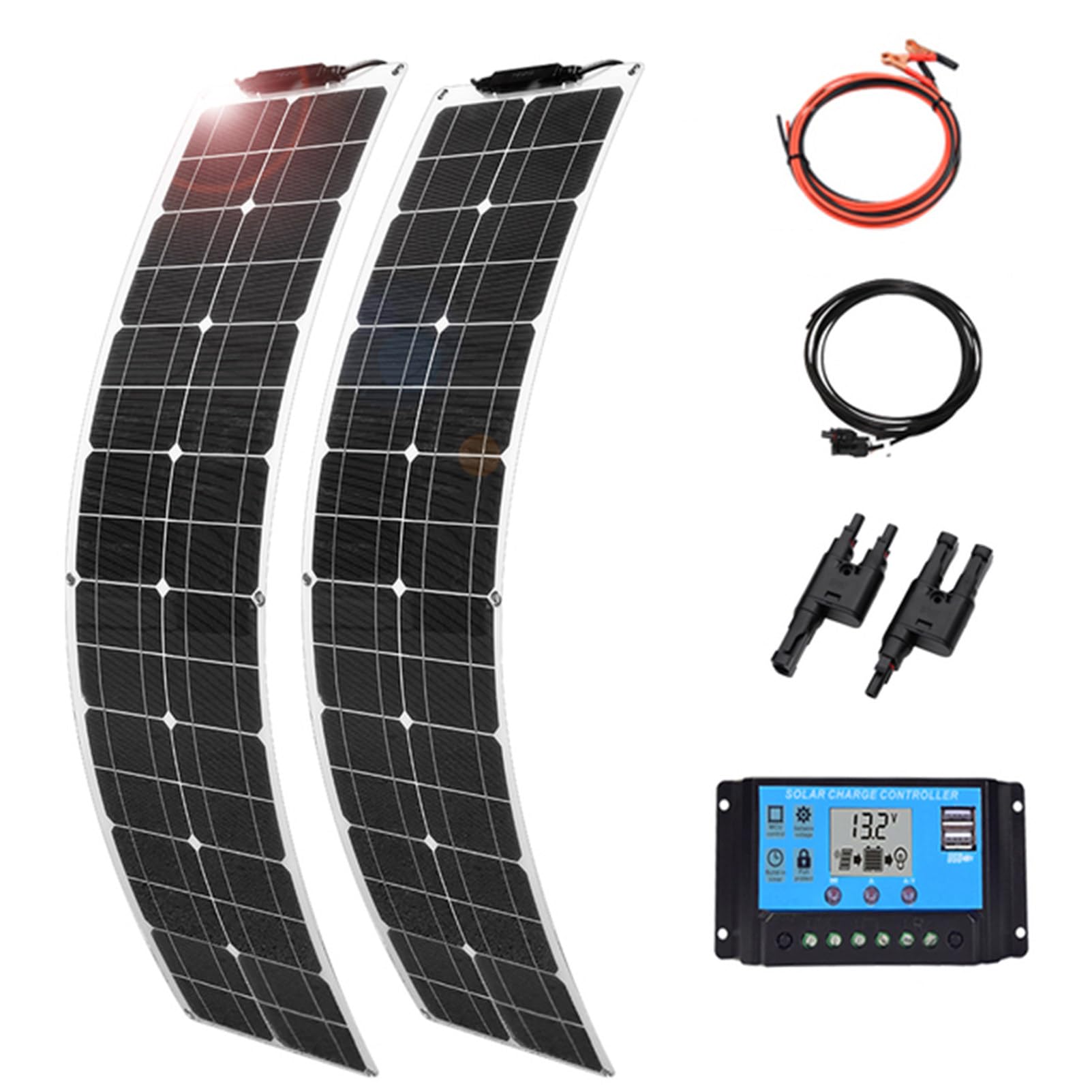 Kit panneau solaire flexible 200 watts GSHAOBEN 800W pour alimentation maison