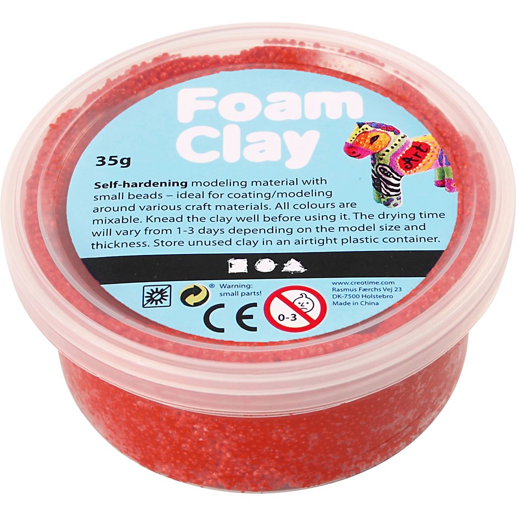 Creativ 35 g Foam Clay, Red