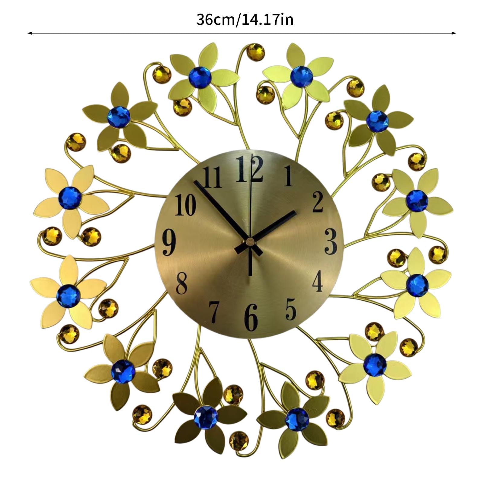 Reloj de pared silencioso contemporáneo con movimiento silencioso, números grandes y decoración sencilla Reloj de pared silencioso contemporáneo con movimiento silencioso, números grandes y decoración