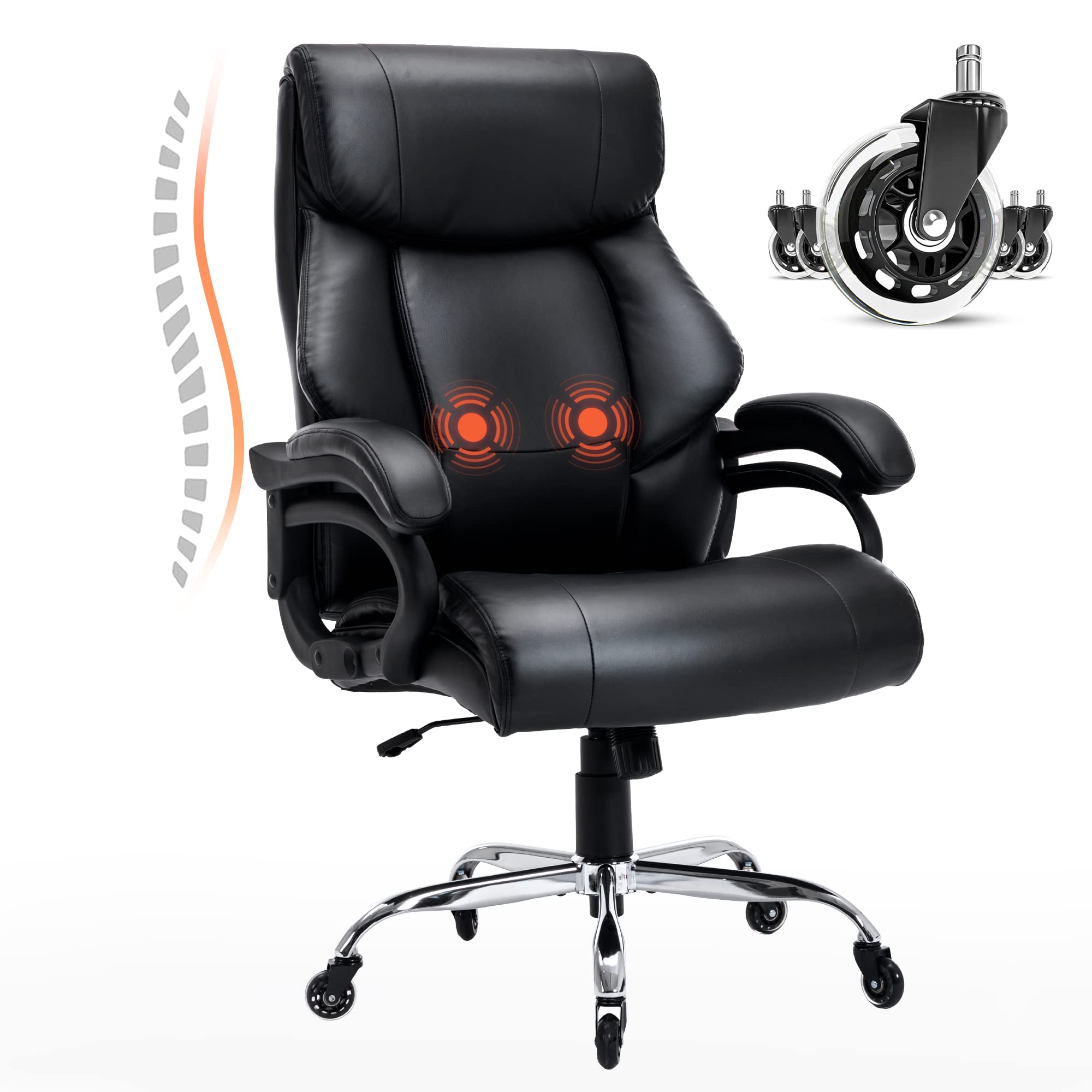 Buy Big and Tall Office Chair 400lbs, Massage Office Chair 2Point