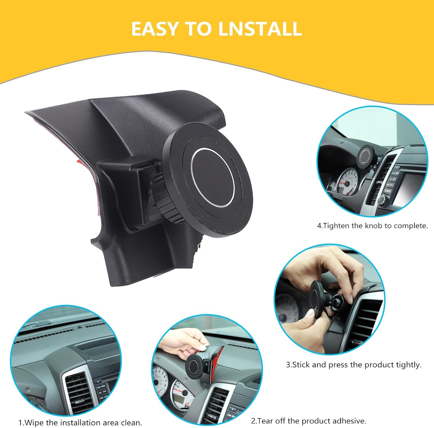 Car Cell Phone Mount Compatible with Nissan Frontier 2009-2017 Center Consoles Multimedia Display Dash Left Side Cell Phone Car Cradles Kit Interior Accessories (Style E)