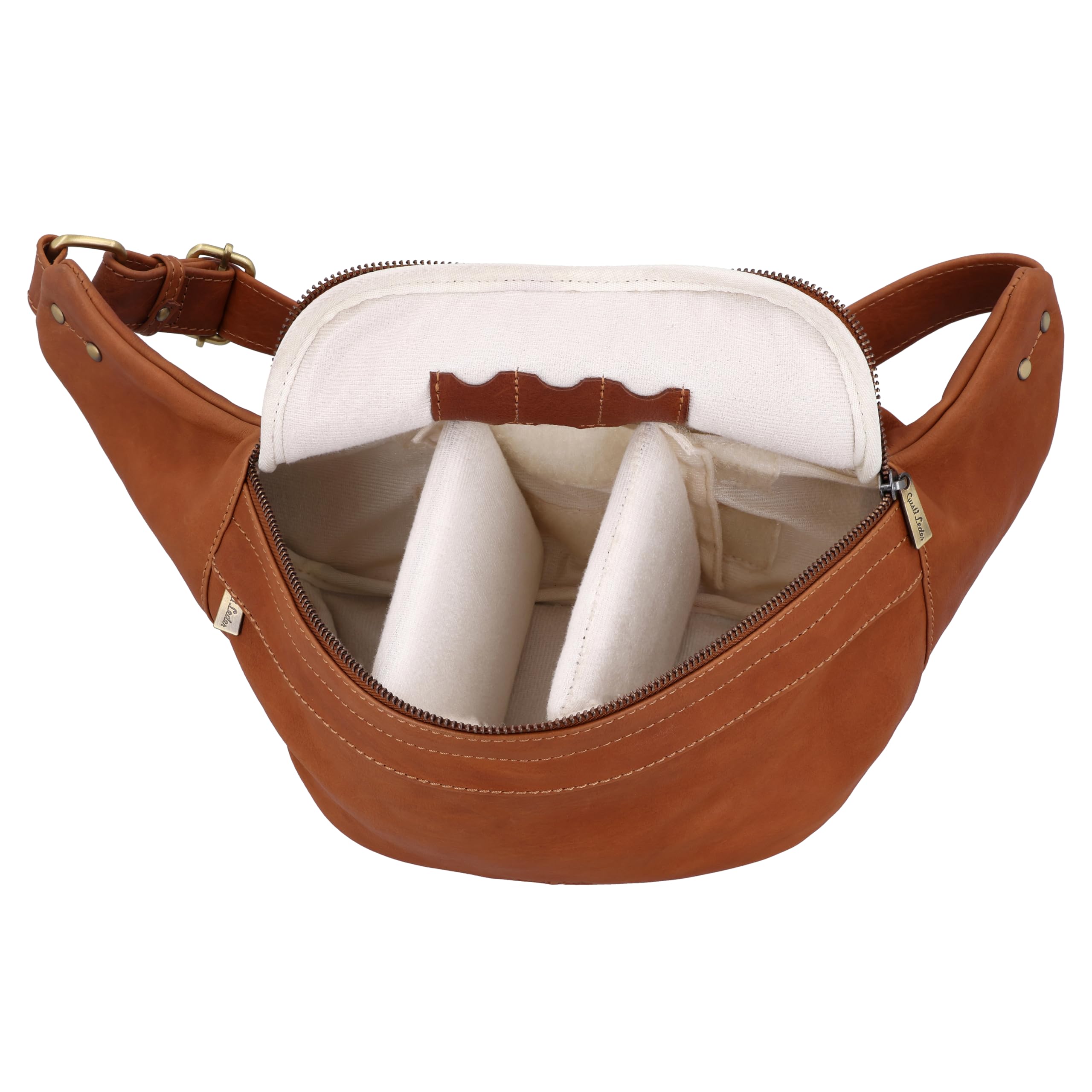 Gusti Leder Kameratasche Paulo - Fototasche Equipmenttasche Kamerazubehör Ledertasche Damen Herren Braun Leder