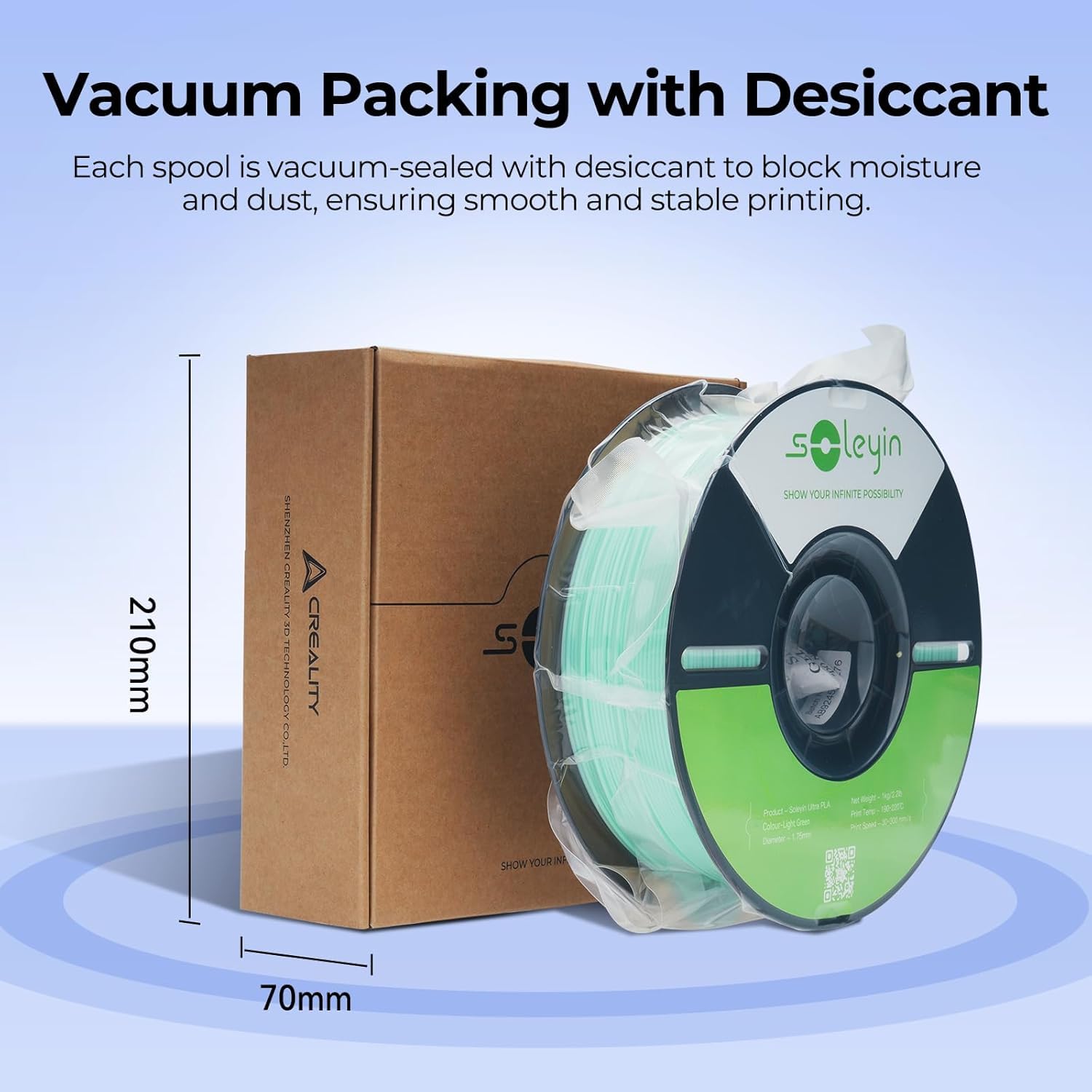 SOLEYIN filament PLA 1,75 mm zestaw 4 kg, filament do drukarki 3D PLA dokładność wymiarowa +/- 0,02 mm starannie nawinięty, pasuje do większości drukarek FDM 3D (czarny, biały, czerwony i niebieski)