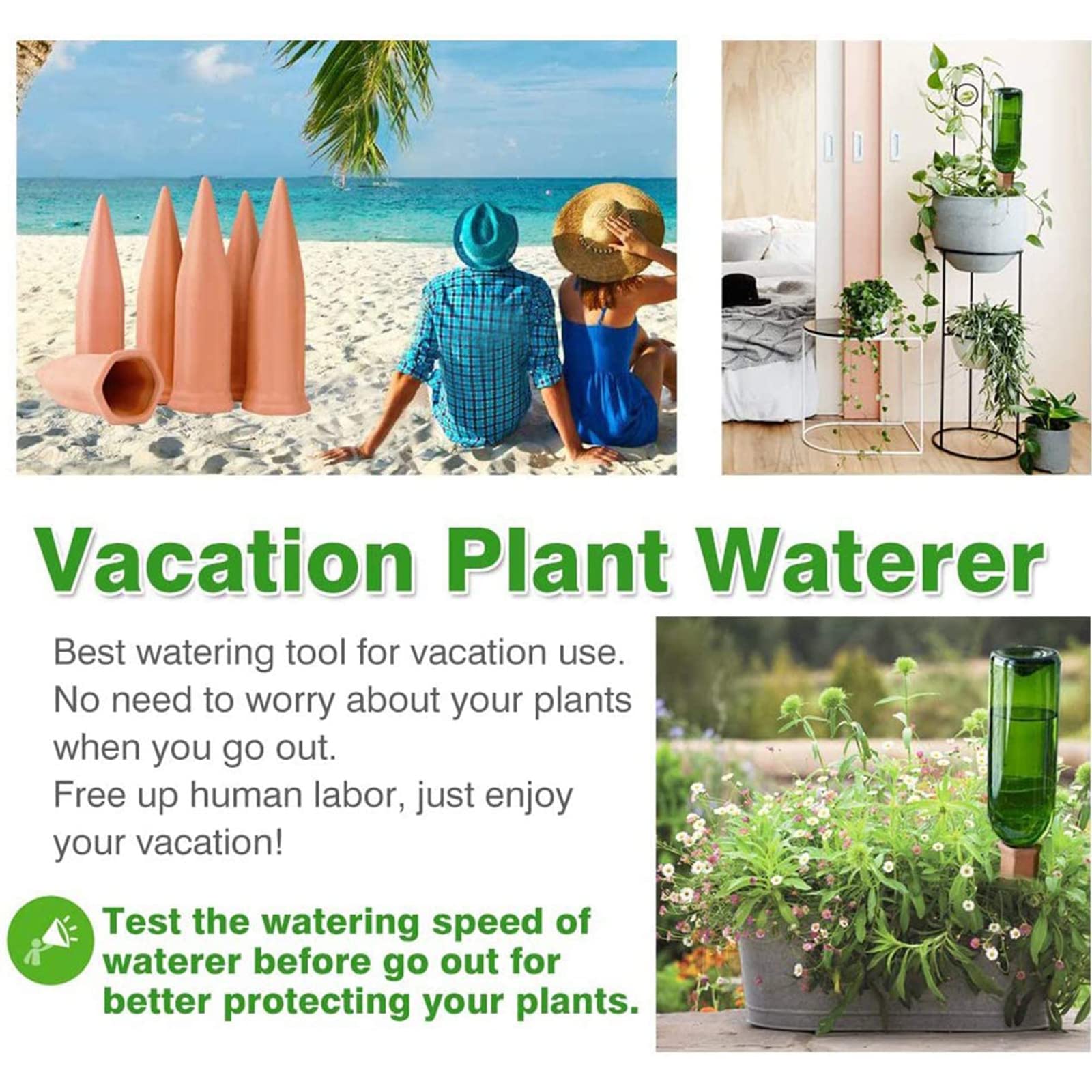 Sistema de Riego Automático Kit, 8 PCS Riego por Goteo Picos, Autorriego De Planta, Dispositivo de Irrigación Automático en Vacaciones, para Regar Plantas en Interiores y Exteriores