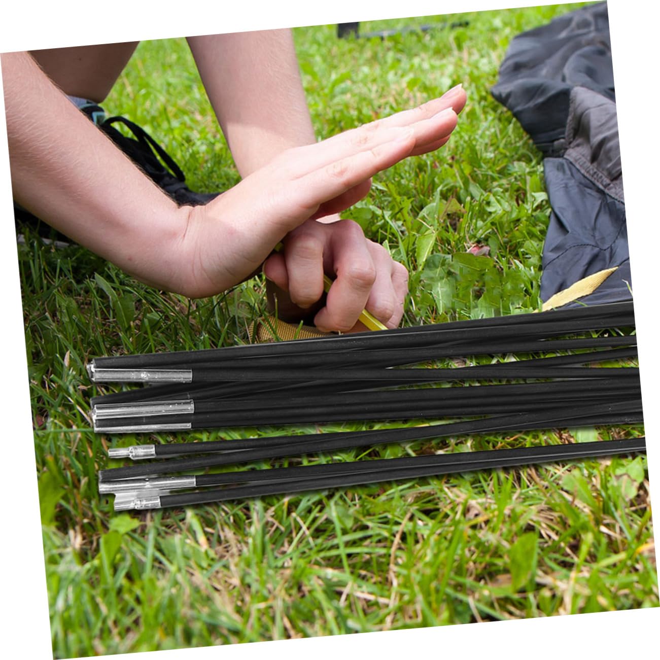 2stücke Fiberglas Vormontiert Passend Für Weibliche Und Männliche Enden Ersatz Für Zeltgestänge Geeignet Für Camping Wandern Und Outdoor-aktivitäten
