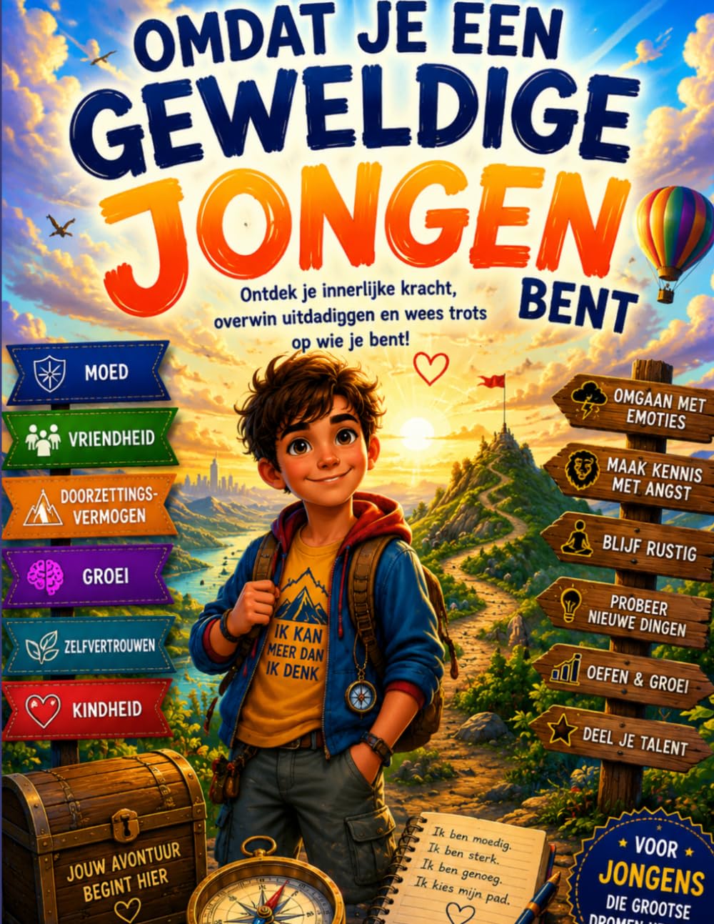 Omdat je een geweldige jongen bent: Een hartverwarmend boek dat jongens helpt hun innerlijke kracht te ontdekken, uitdagingen te overwinnen en trots te zijn op wie ze zijn.