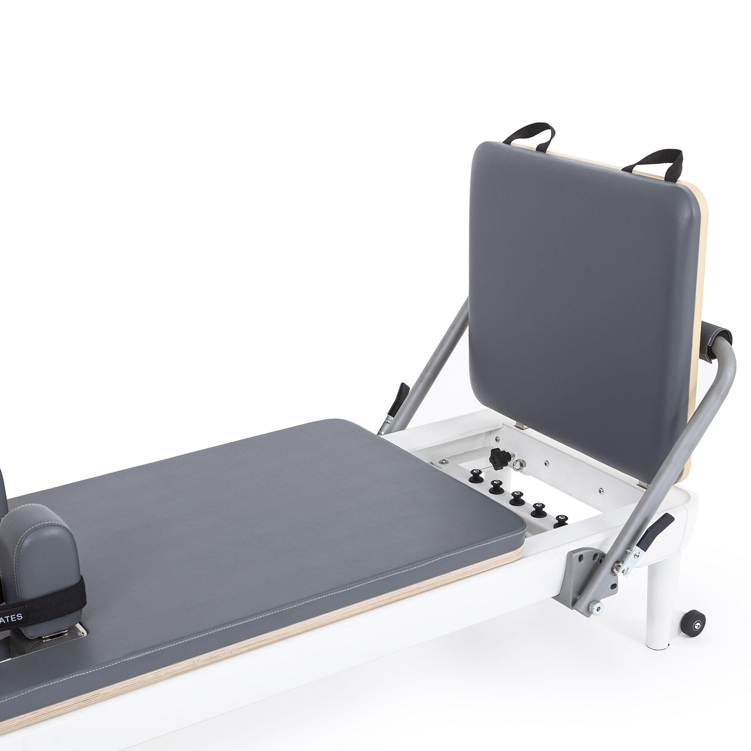 Reformer Nubium, Alluminio Bianco, pedana con sgancio rapido, Carrello Ultra-Silenzioso, Include Box e pedana per Saltare.