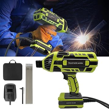 4600W Handheld Arc Welder Home Electric Welder with Toolbox/Welding Mask/Steel Brush/2.5 Welding Rod, Inverter Welding Machine,Green