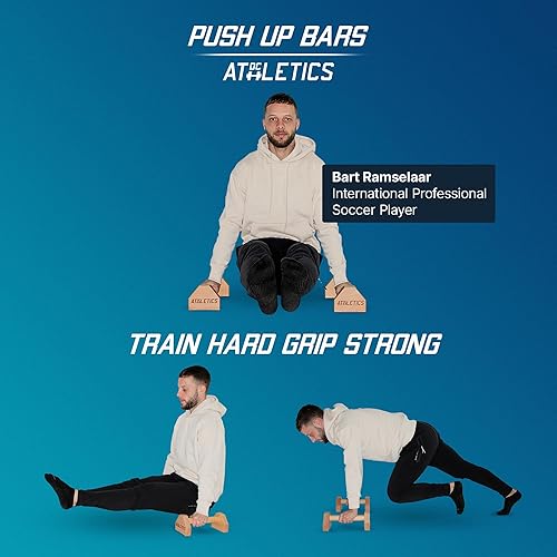 Miniatura 3 de DC ATHLETICS -Parallettes  Barras de madera para ejercicios de calistenia, parada de manos, plancha y suelo  Basebar resistente con almohadillas