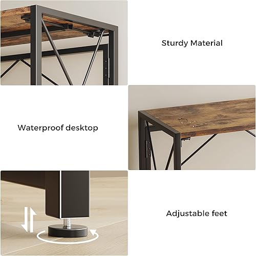 Miniatura 7 de Escritorio plegable, pequeño escritorio plegable de 31.5 pulgadas para espacios pequeños, escritorio portátil para dormitorio, oficina en casa, mesa