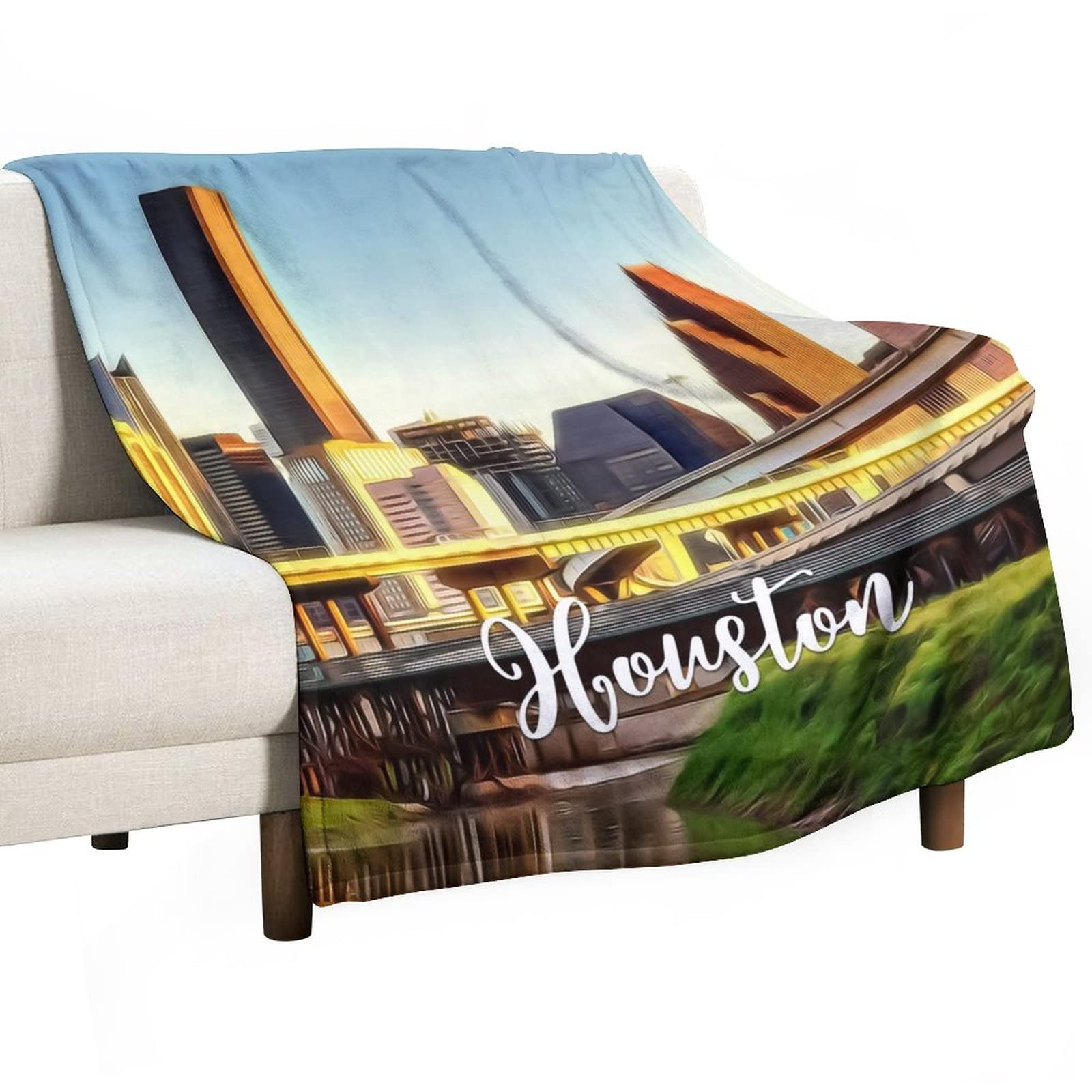 Couverture de canapé Houston en flanelle polaire douce pour soirées cocooning