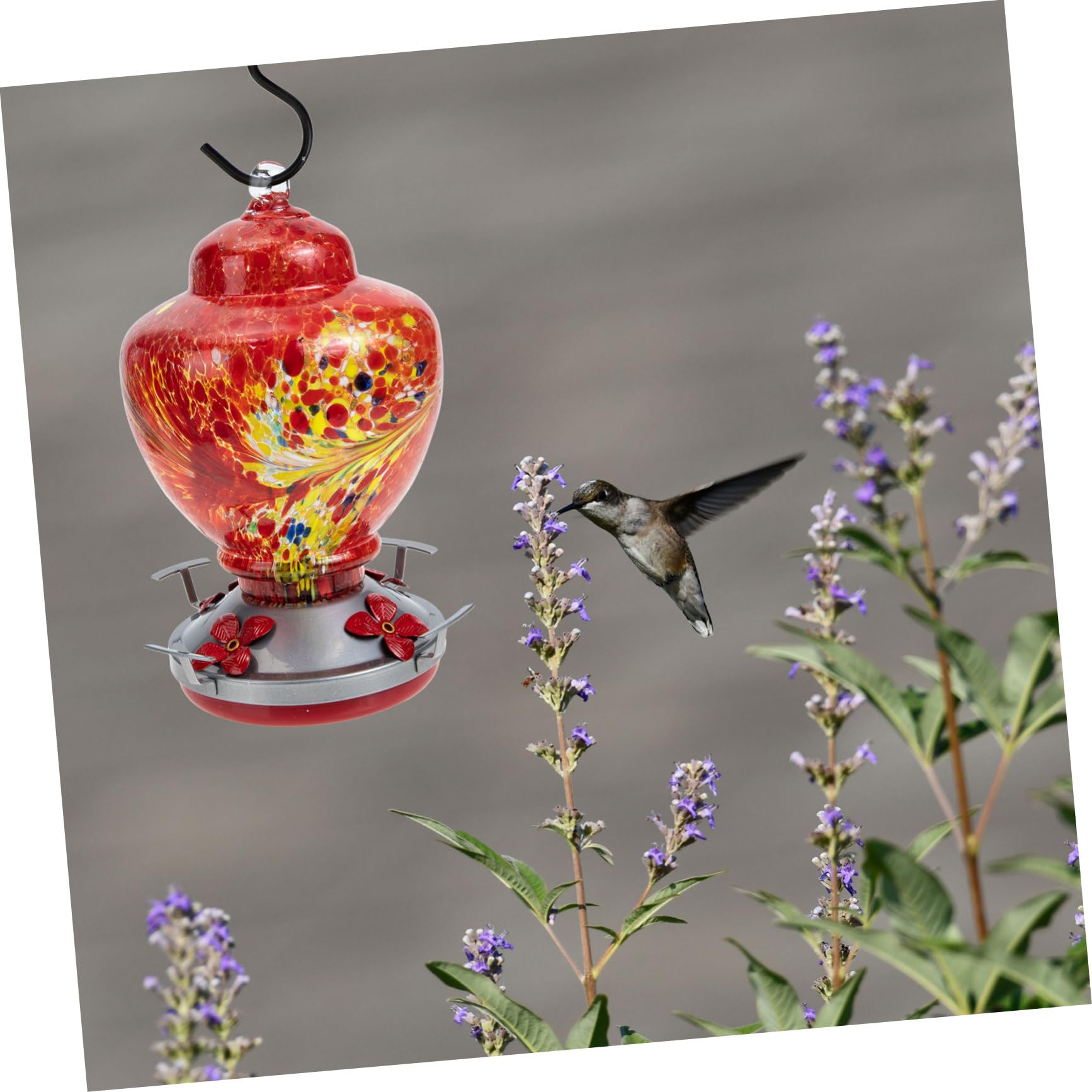 TOYANDONA Hängefutterspender Für Vögel Aus Glas Mit Ansprechender Optik Für Außenbereich Als Futterspender Für Kleine Vögel Wie Kanarienvögel Oder Papageien Als Gartendekor