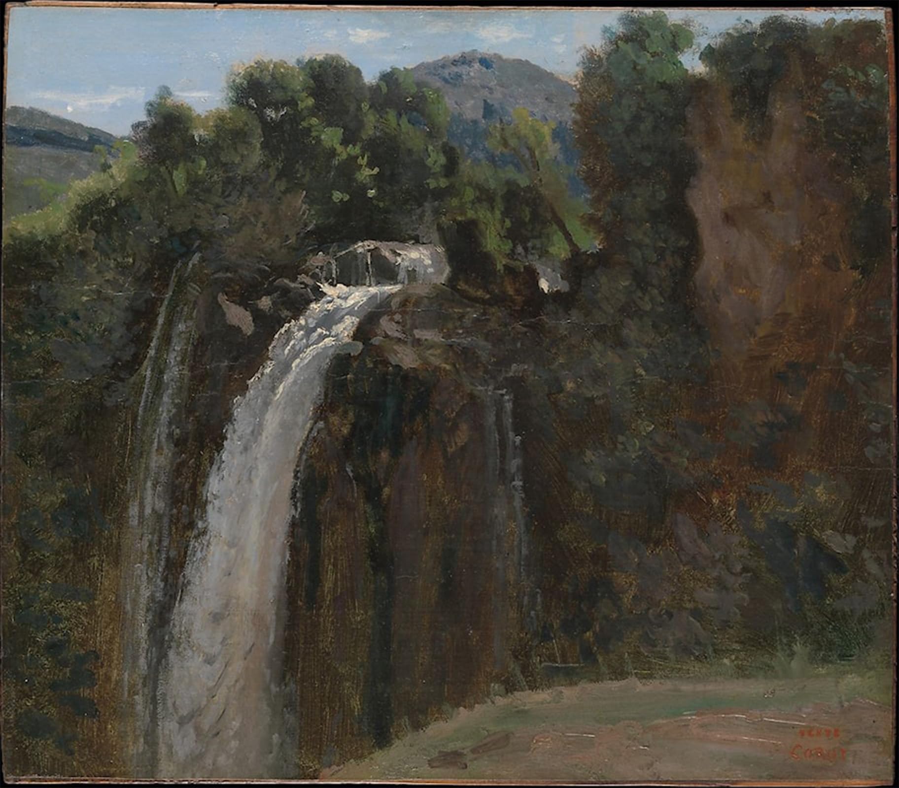 SERENDIPITP Aesthetic Poster Photo Wall Print Retro Picture Waterfall At Terni Jean-baptiste-camille Corot Modern Wall Artwork for Home Decor 60x90cm