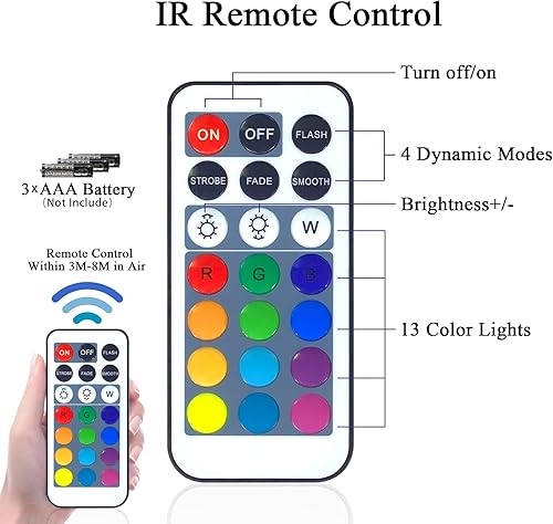 Miniatura 3 de Creatrek Luces de piscina recargables con control remoto Rf