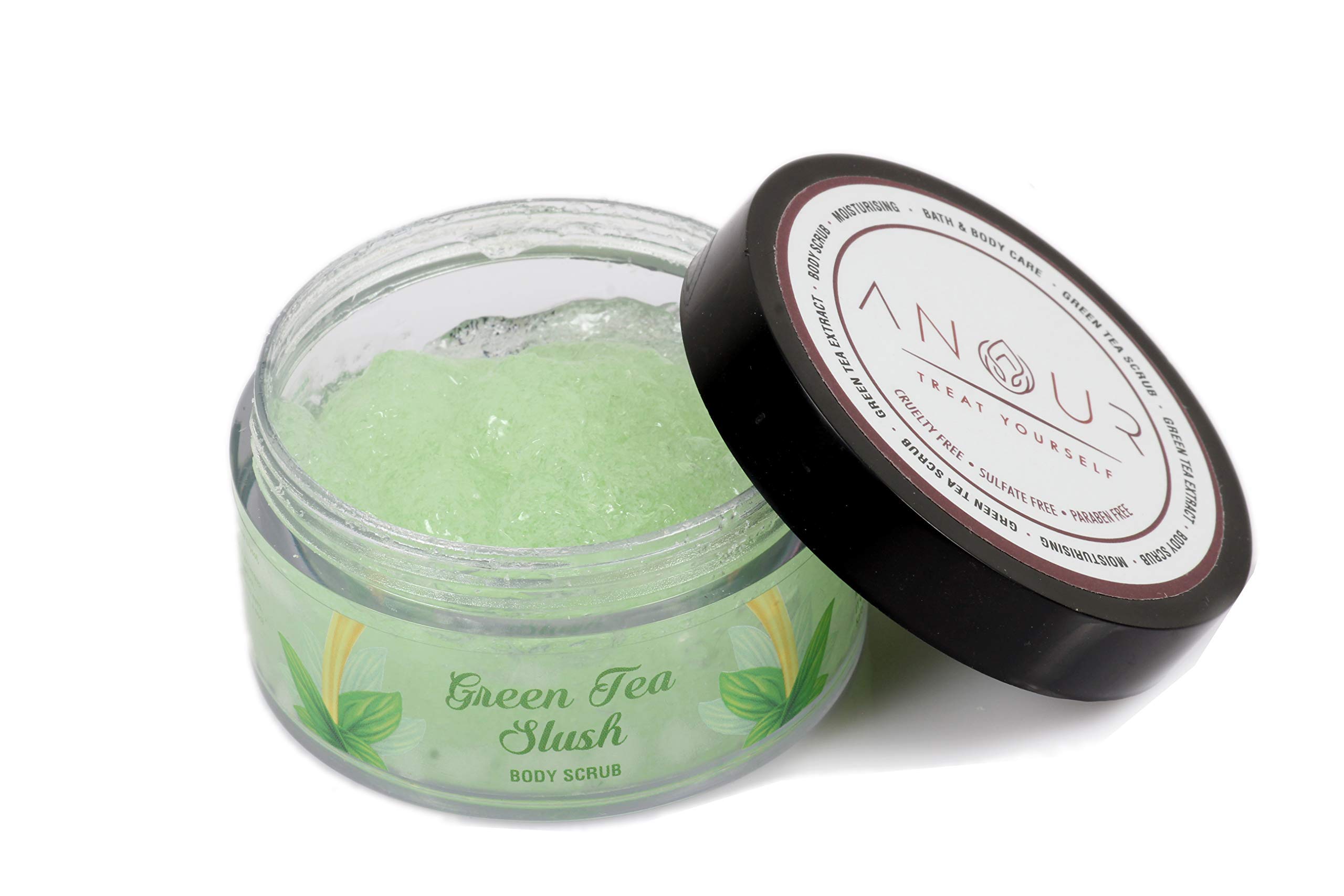 Anour Natural Green Tea Face & Body Scrub | Gentle Exfoliation & Detox |For Blackheads, Enlarged Pores | Rejuvenates the Skin - 100gms-picture-13