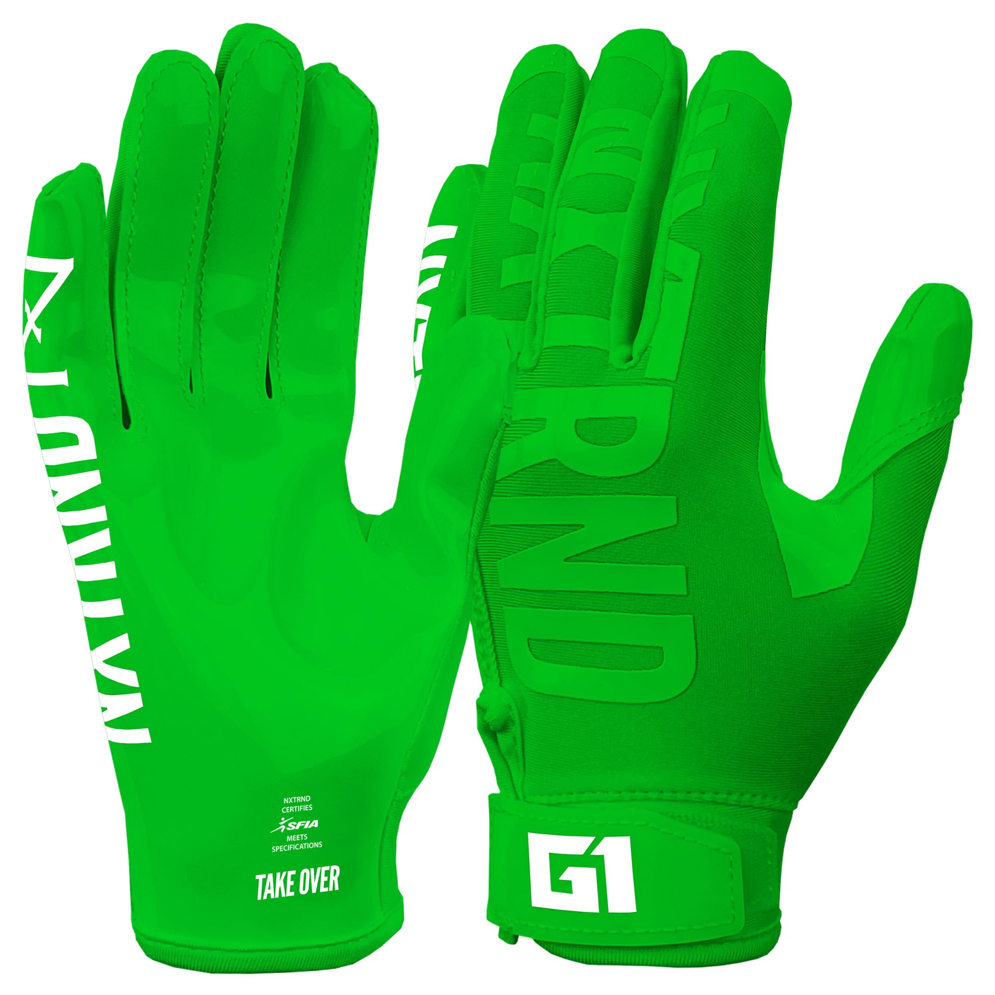 Nxtrnd G1 Youth Football Gloves, Kids Sticky Receiver Gloves