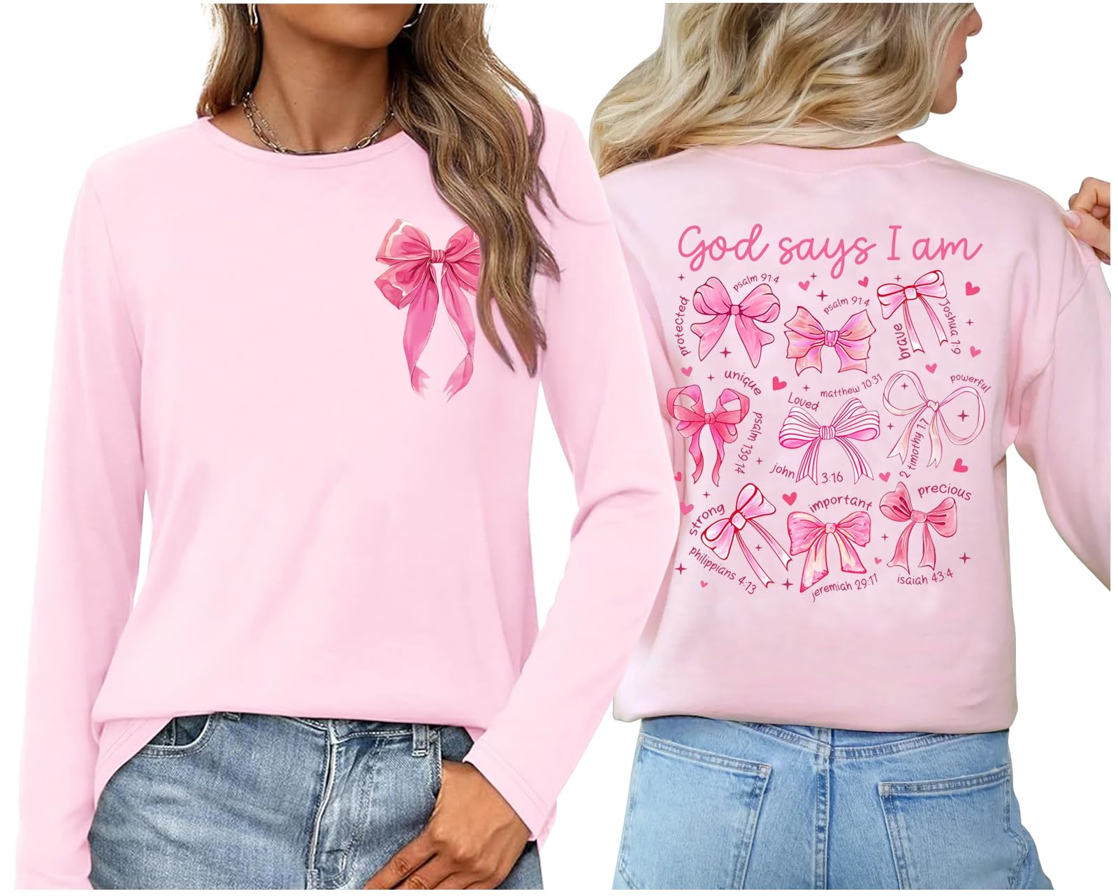 Valentines T Shirts for Women Funny Double Heart Graphic Wife T Shirts Girlfriend Tees Long Sleeve Sweet Couple Tops