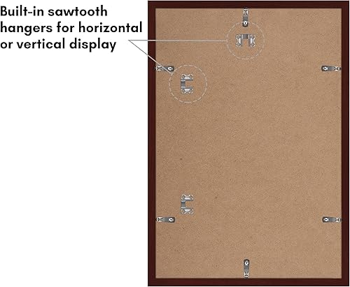 Vista 498 de Americanflat Portarretratos de 8 x 12 pulgadas con plexiglás pulido, juego de 2 portarretratos de 6 x 8 pulgadas con paspartú o para fotos de 8 x 12