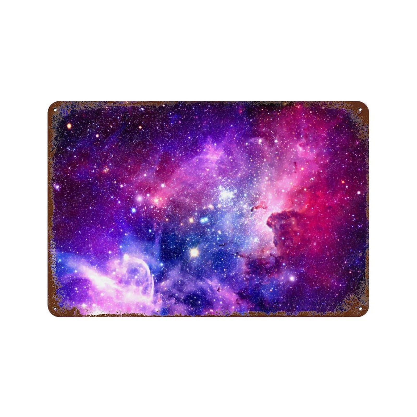 Vintage Metal Tin Sign,A galaxy,Retro Wall Decor Art Tin Sign for Home Coffee Bar Restaurant Pub-20x30cm(8x12 inch)H67 — image 1
